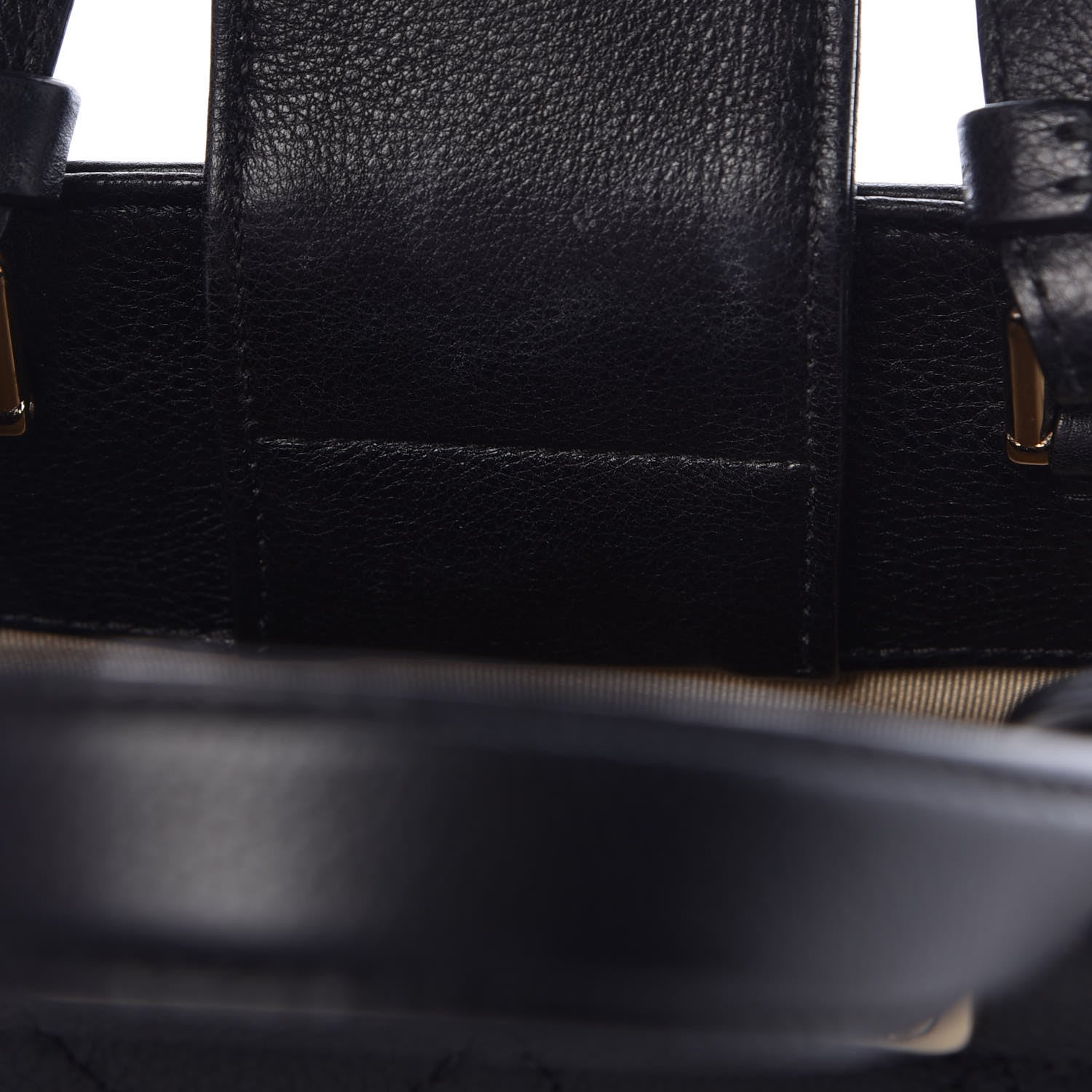 Chanel Grained Calfskin Stitched Mini Label Click Shopper Tote Black 8 of 10