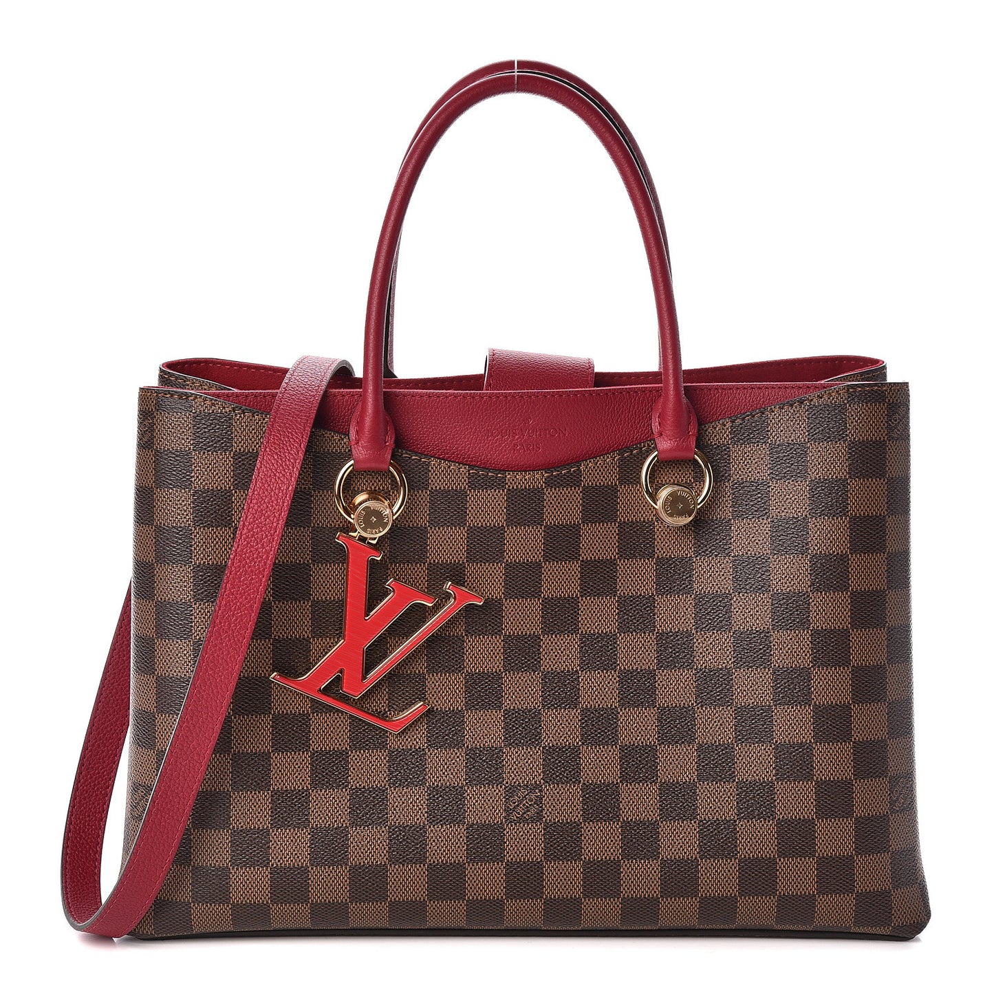 Damier Ebene LV Riverside Lie De Vin
