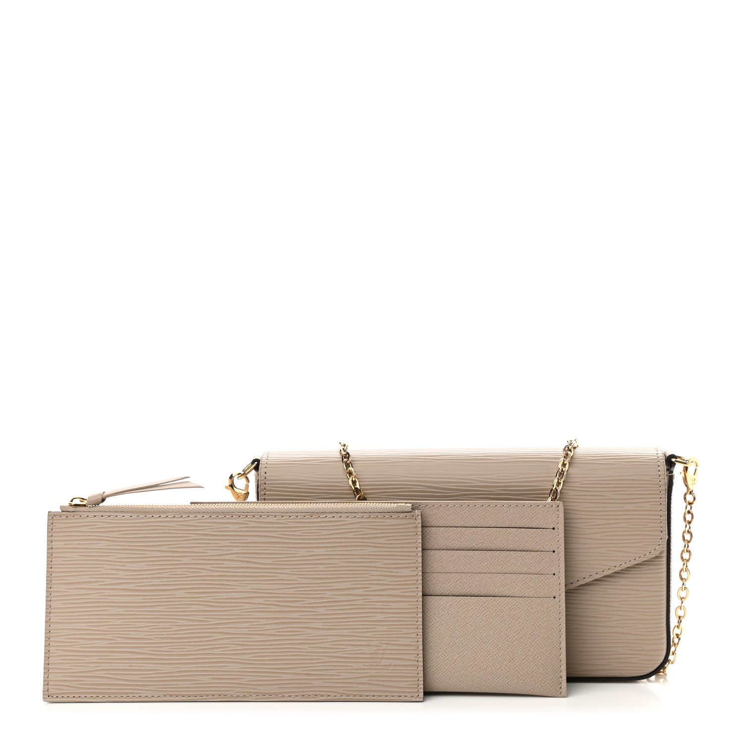 Louis Vuitton Epi Felicie Pochette Chain Wallet Galet 1 of 11