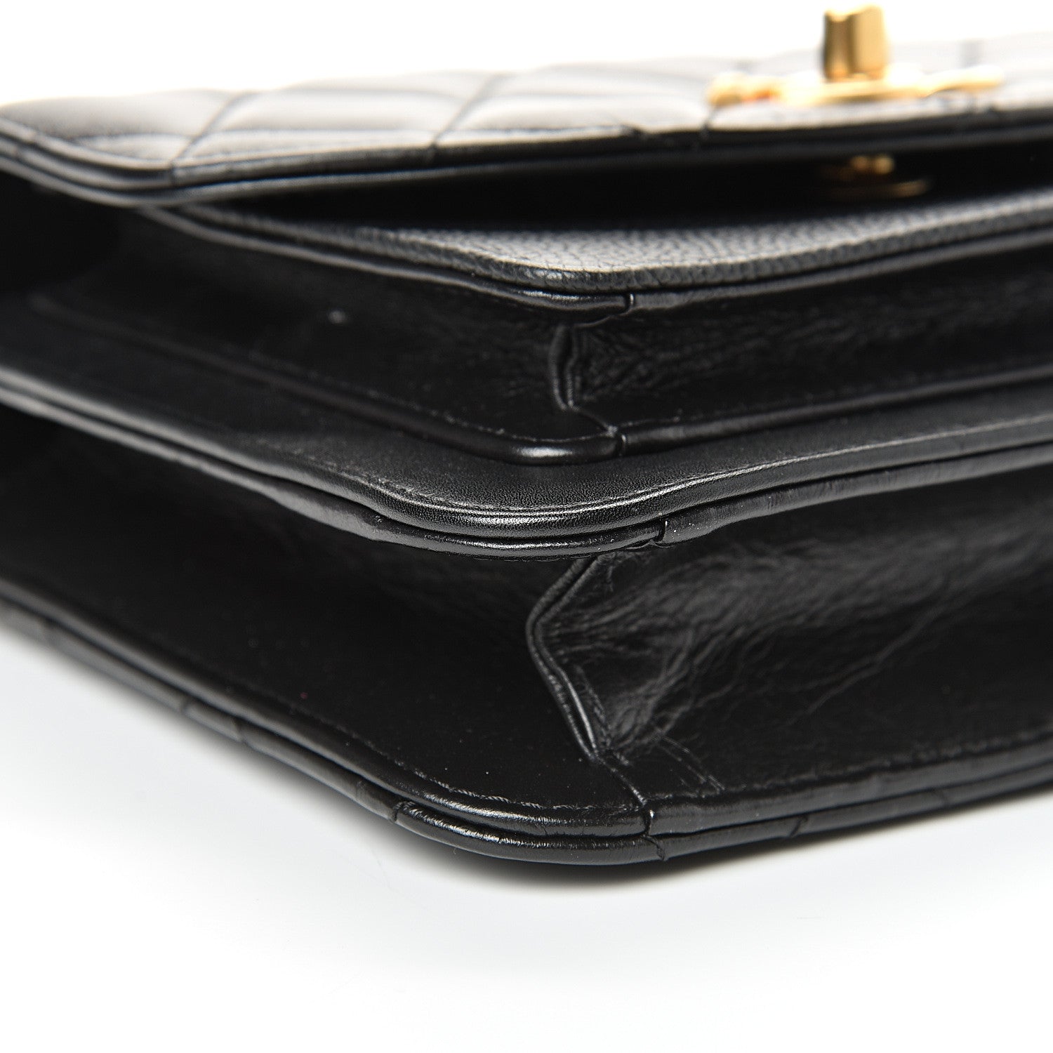 Chanel Calfskin Caviar Quilted Mini Chain Handle Flap Black 7 of 8