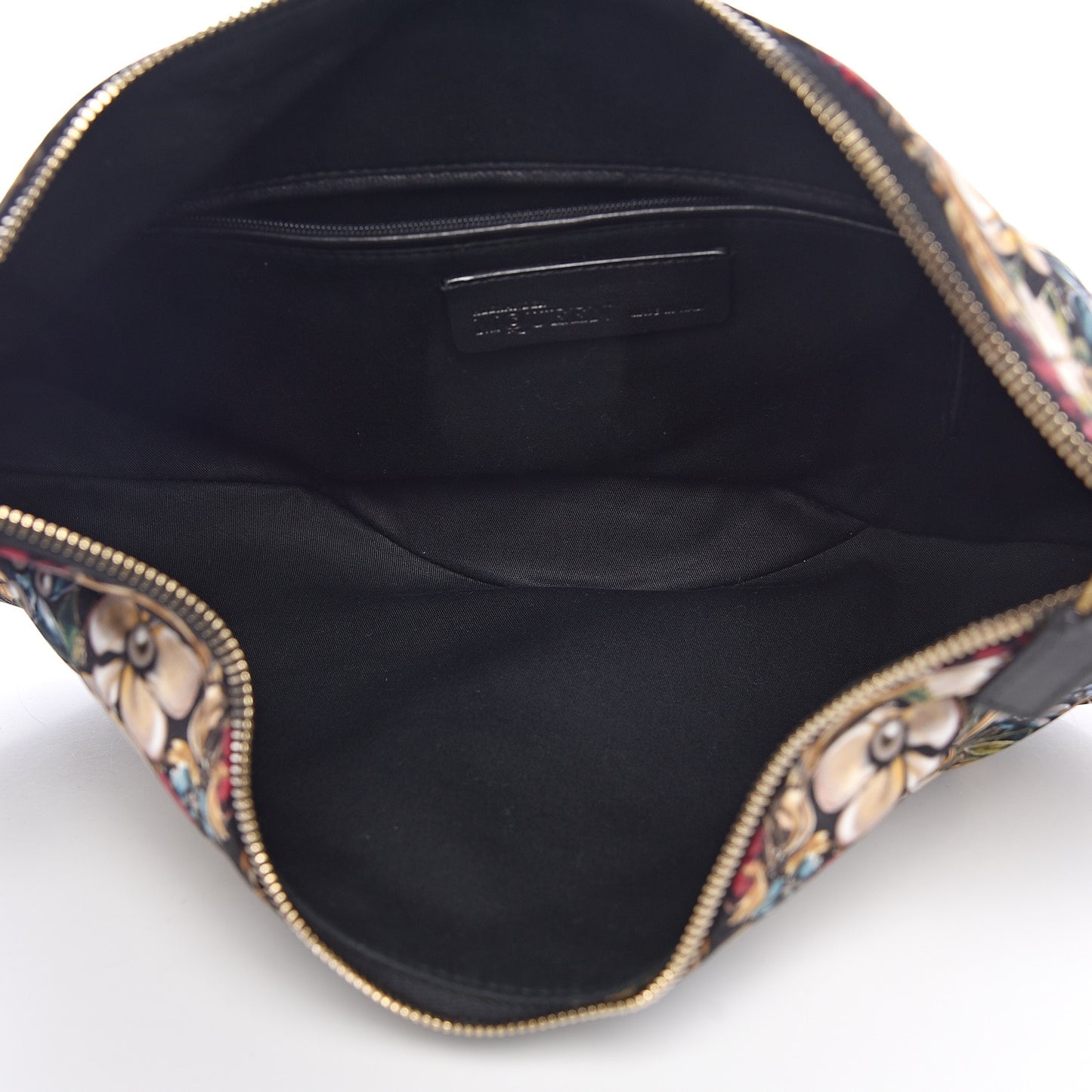 Silk Floral Print De Manta Clutch Black Multicolor
