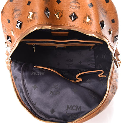 MCM Visetos Studded Medium Stark M Backpack Cognac 5 of 25
