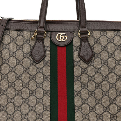 Gucci GG Supreme Monogram Web Medium Ophidia Tote Bag Brown 8 of 13