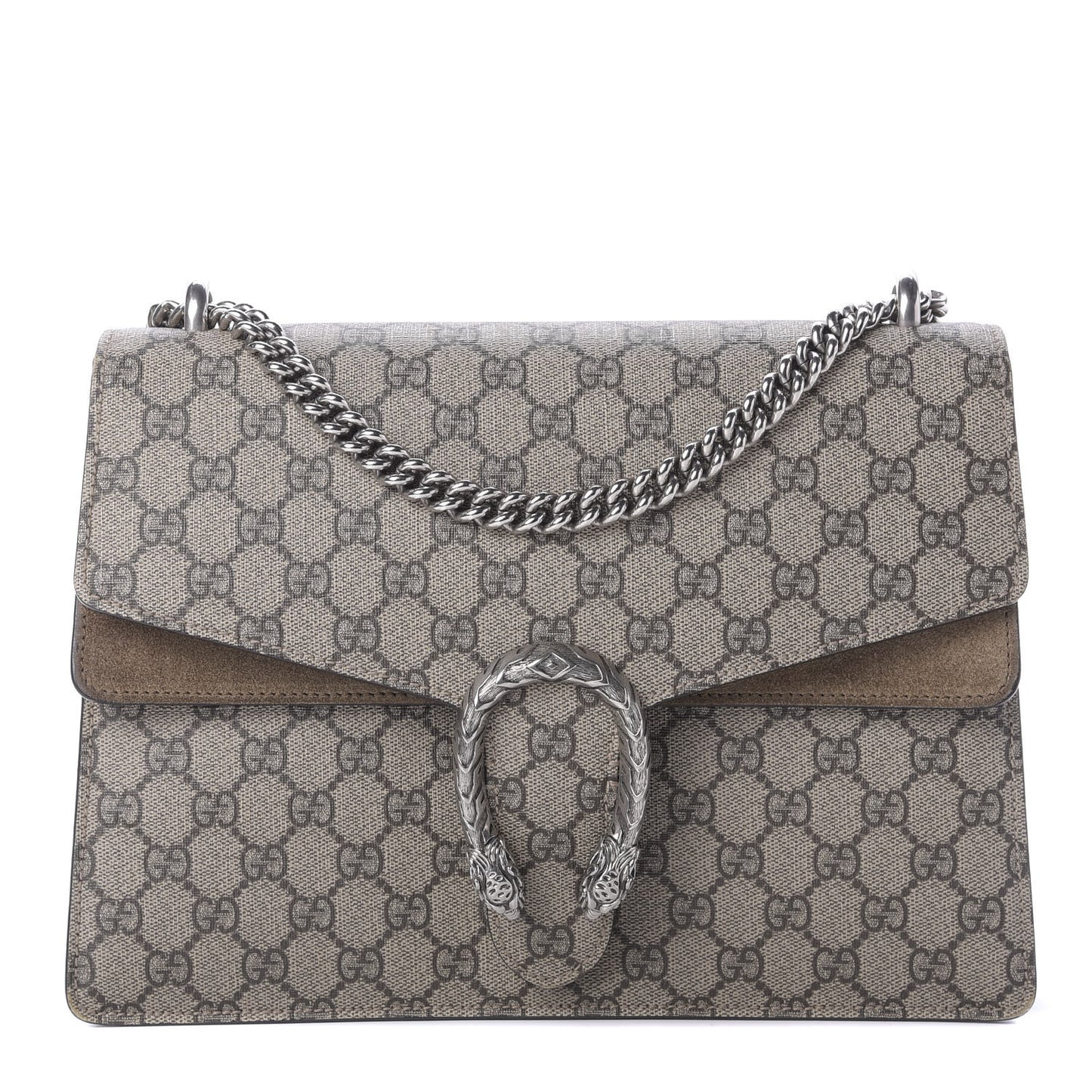 GG Supreme Monogram Medium Dionysus Shoulder Bag Taupe
