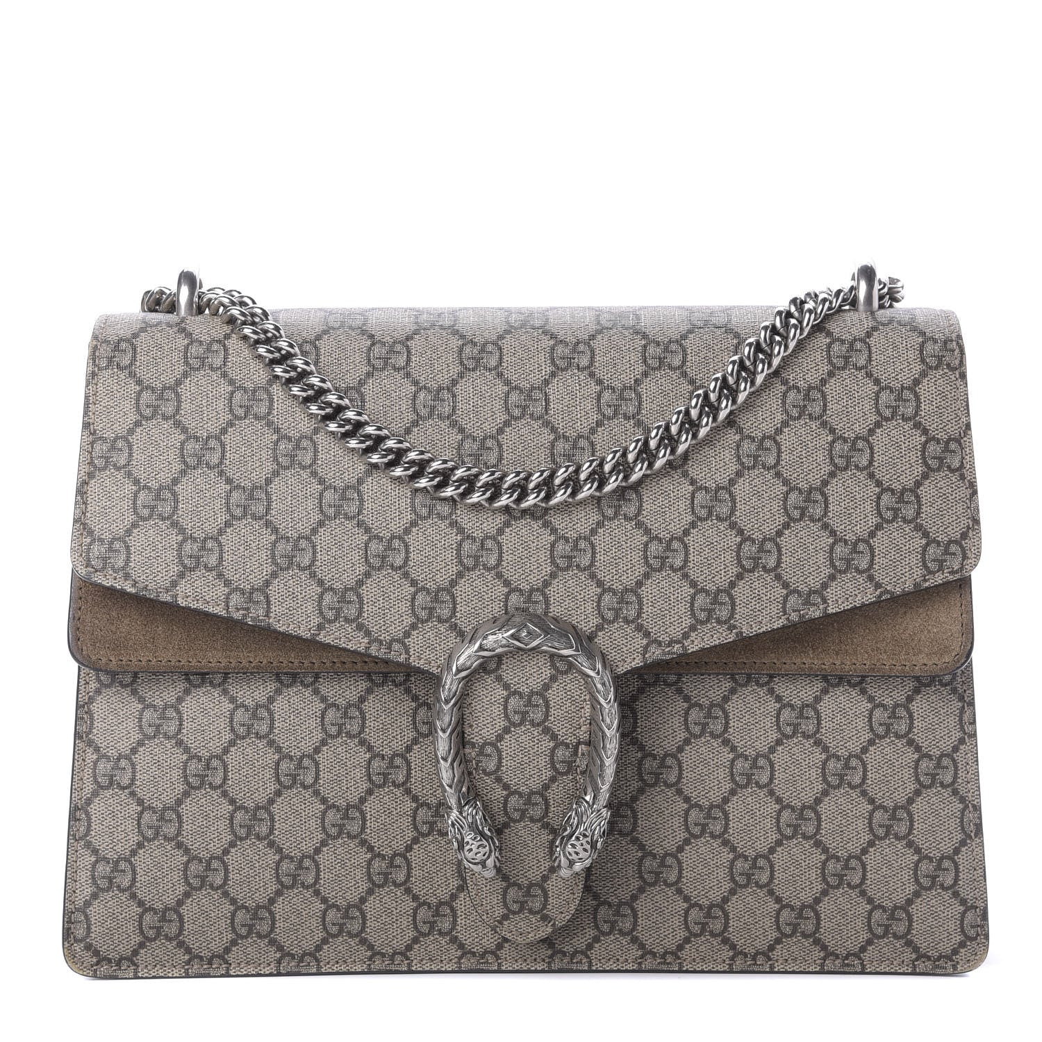 Gucci GG Supreme Monogram Medium Dionysus Shoulder Bag Taupe 1 of 11