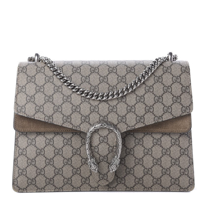 Gucci GG Supreme Monogram Medium Dionysus Shoulder Bag Taupe 1 of 11
