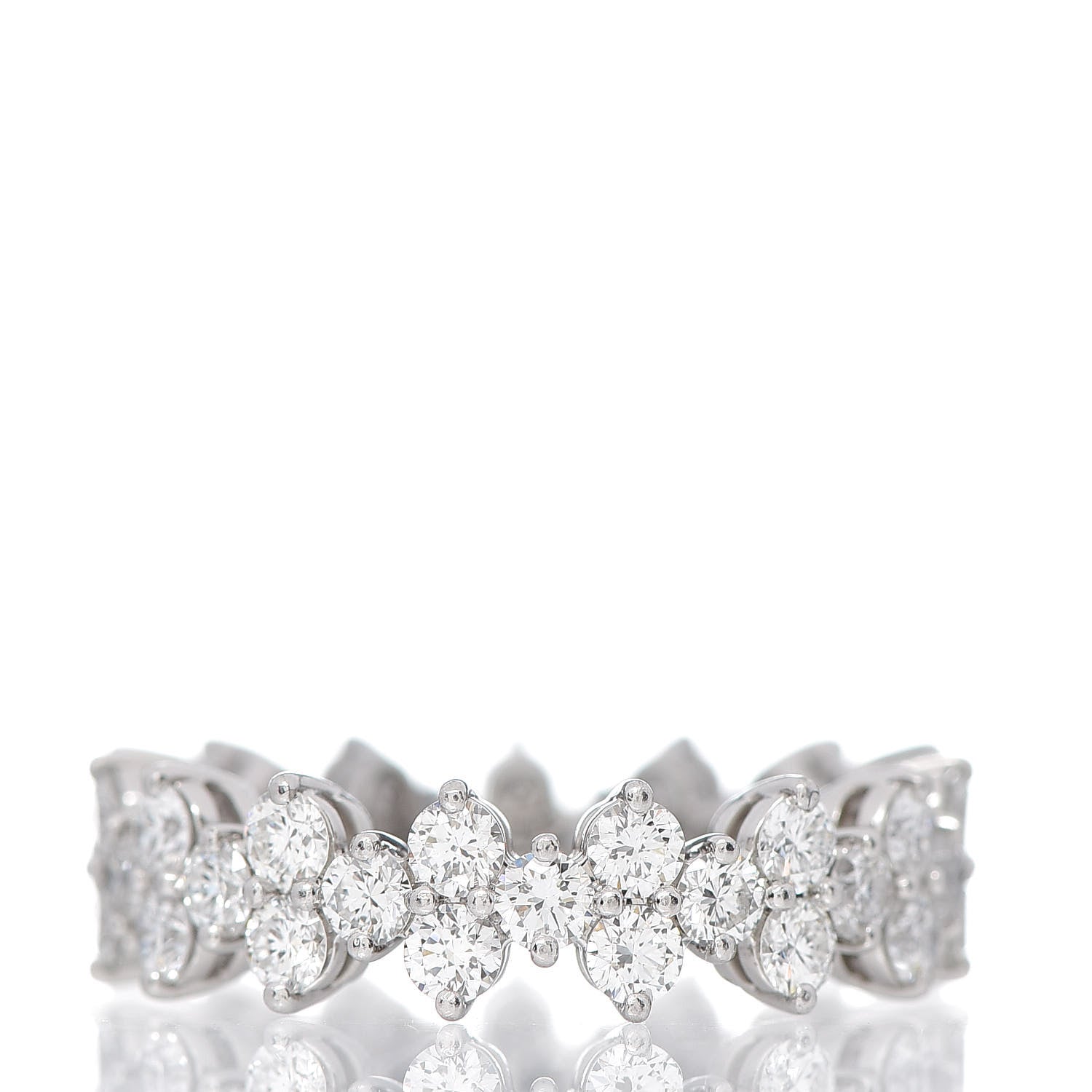 Tiffany Platinum Diamond Aria Eternity Ring 53 6.5 3 of 4