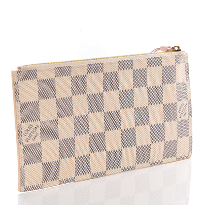 Louis Vuitton Damier Azur Felicie Chain Wallet Zippered Insert Rose Ballerine 2 of 9