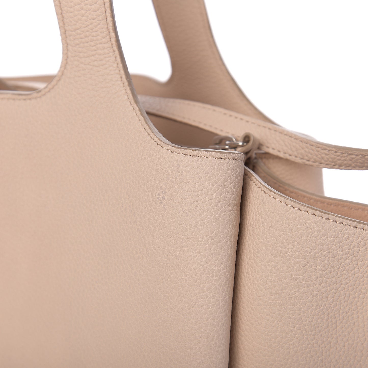 Baby Grained Calfskin Small Tri-Fold Bag Powder