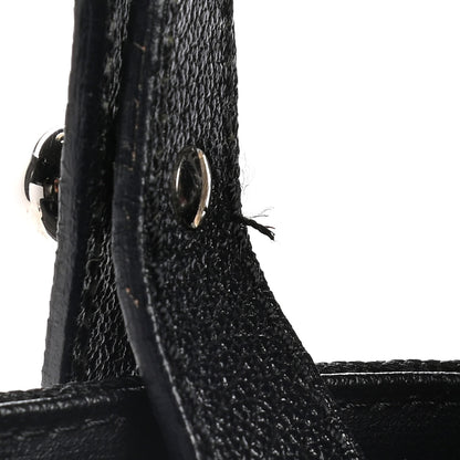 Chanel Coated Canvas Quilted Large Paris Biarritz Tote Black 16 of 19