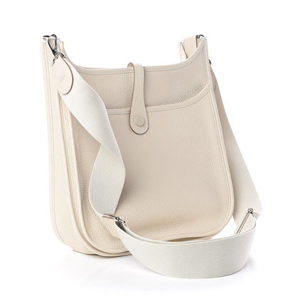 Hermes Taurillon Clemence Evelyne III PM Craie 3 of 10