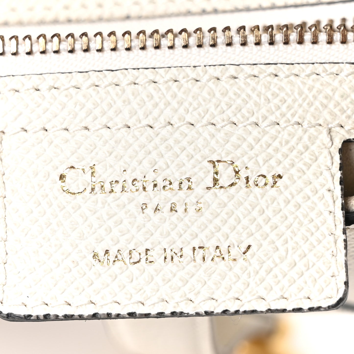 Grained Calfskin Saddle Bag White
