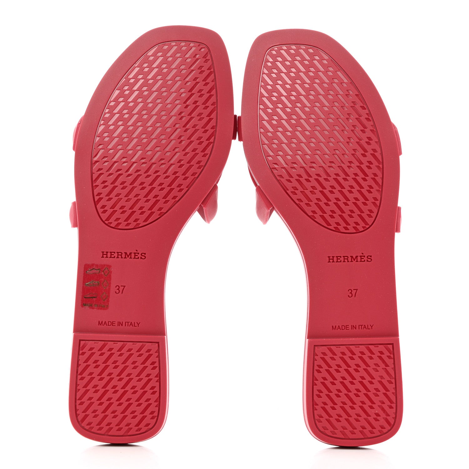 Hermes Rubber Aloha Sandals 37 Rose Baie 5 of 9