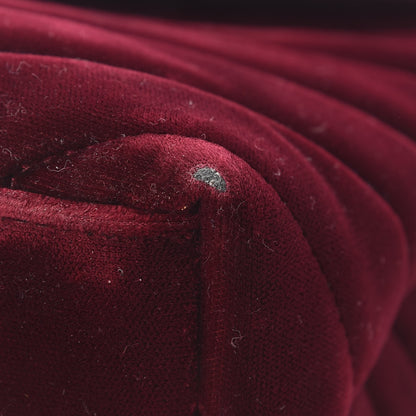 Saint Laurent Velvet Y Quilted Monogram Small Loulou Chain Satchel Burgundy 11 of 11