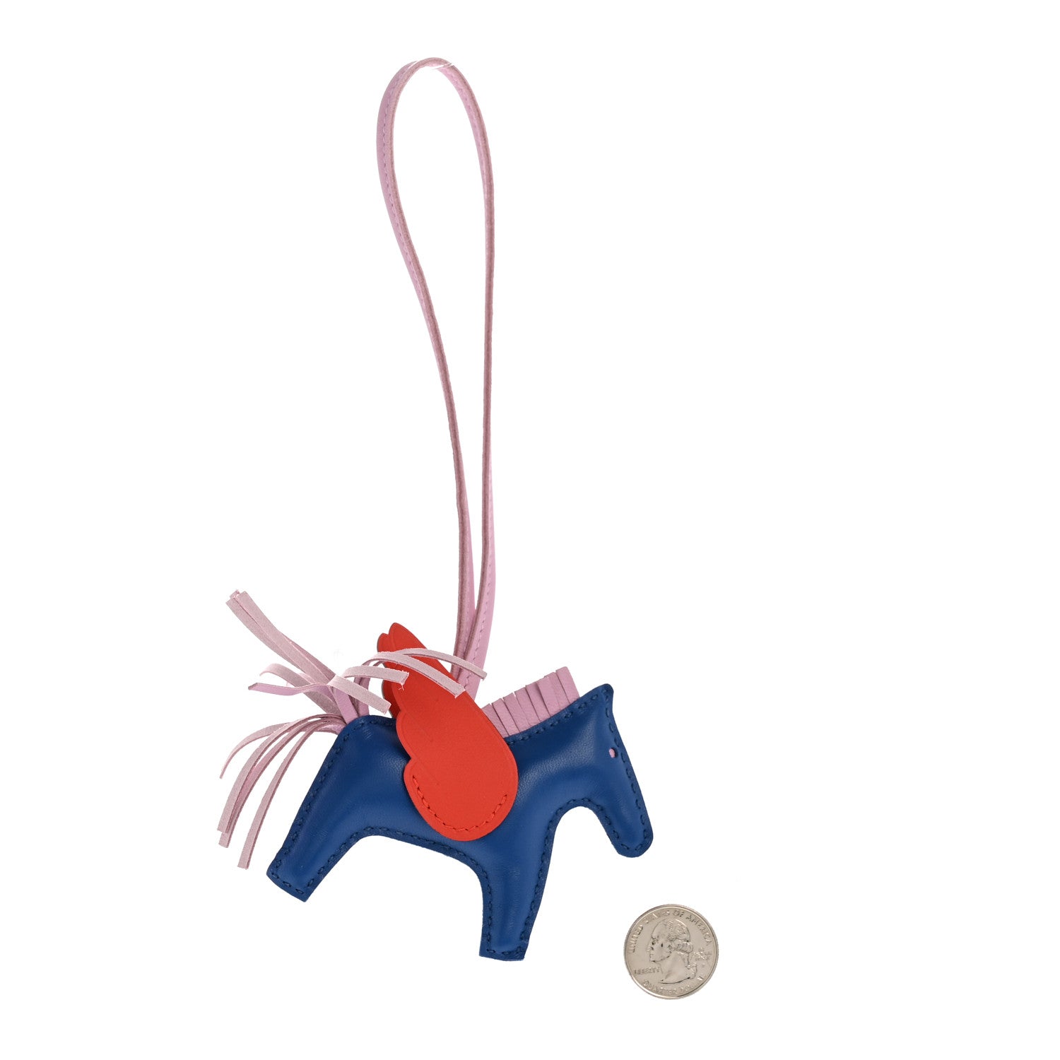 Hermes Milo Lambskin Grigri Rodeo Pegase Horse Bag Charm PM Bleu France Mauve Sylvestre Capucine 2 of 5