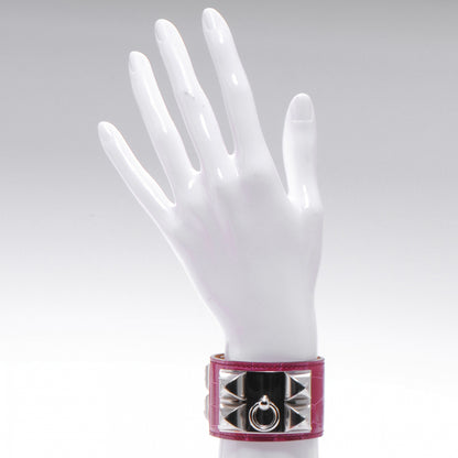 Hermes Alligator Collier De Chien CDC Bracelet Fuchsia Small 2 of 7