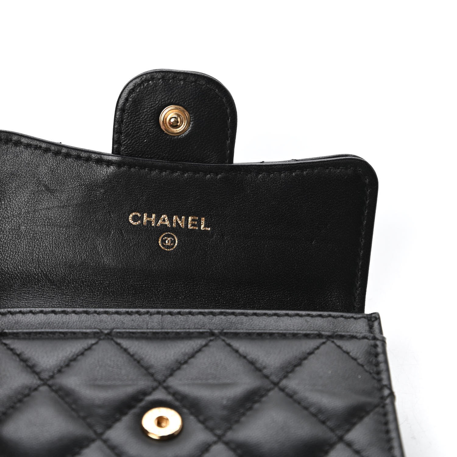 Chanel Lambskin Quilted Flap Card Holder Black 9 of 11