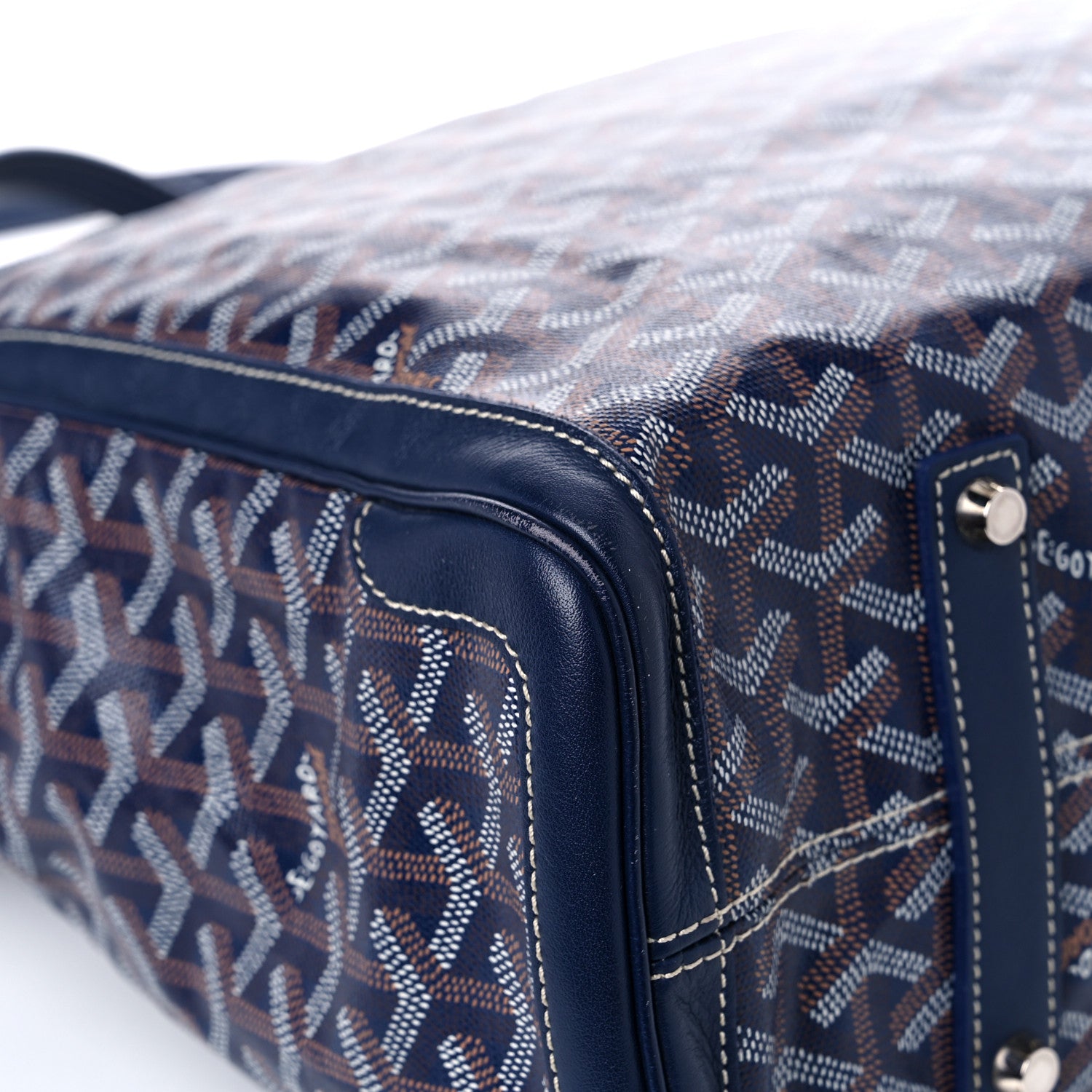 Goyard Goyardine Voltaire III Tote Navy 8 of 11