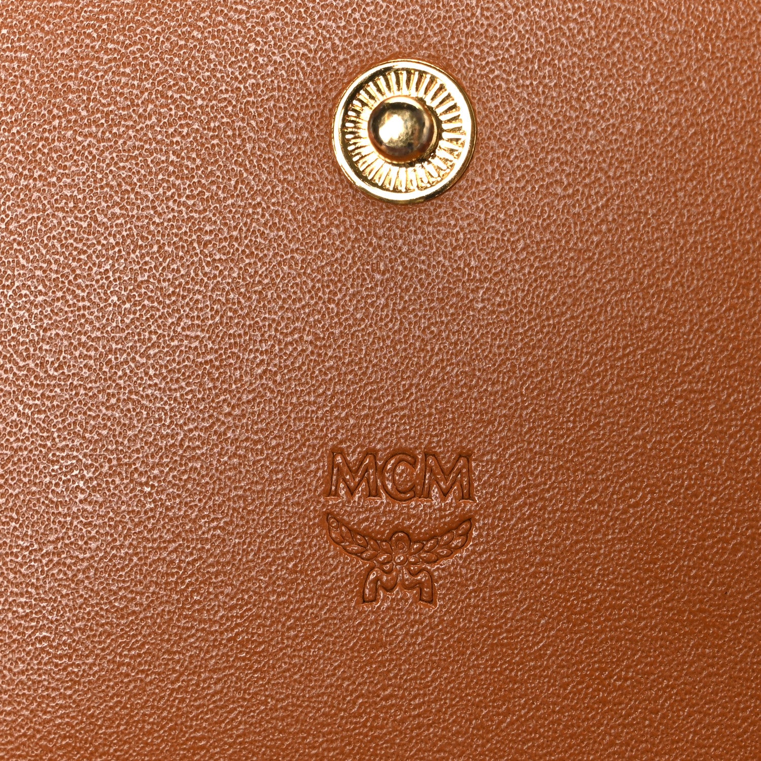 MCM Visetos Large Trifold Flap Wallet Cognac 6 of 8