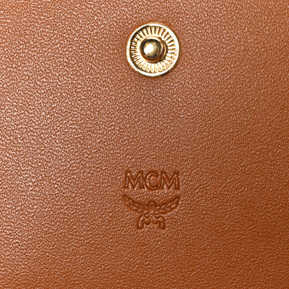 MCM Visetos Large Trifold Flap Wallet Cognac 6 of 8