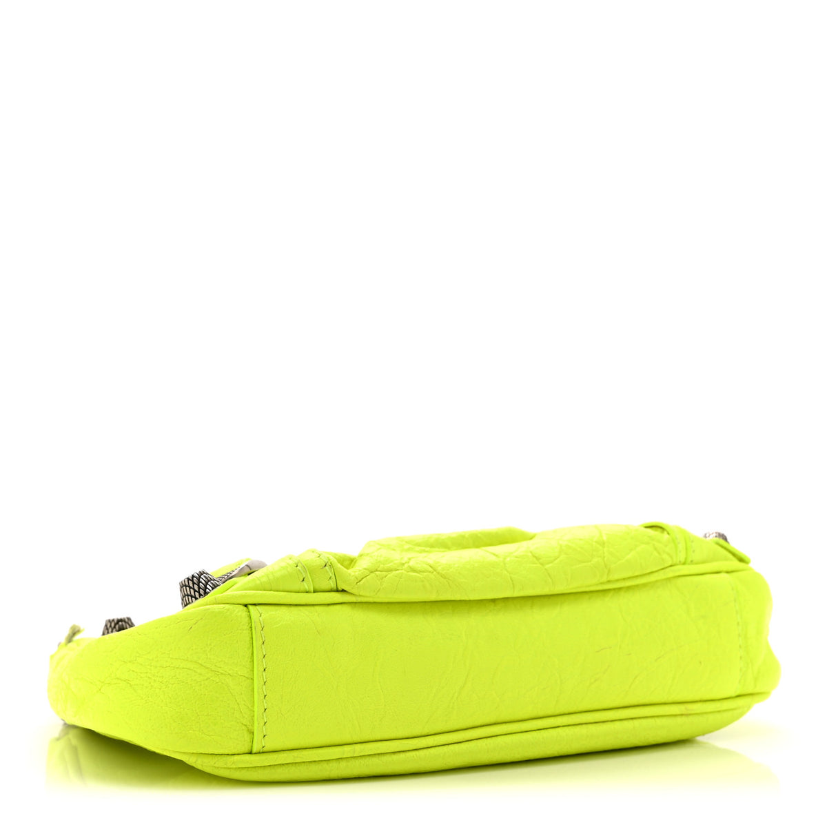 Agneau Arena Le Cagole Mini Purse With Chain Fluo Yellow