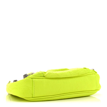 Balenciaga Agneau Arena Le Cagole Mini Purse With Chain Fluo Yellow 4 of 10