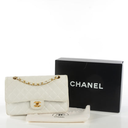 Chanel Caviar Quilted Medium Double Flap White 5 of 14