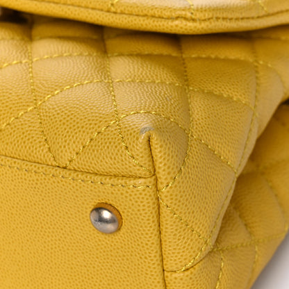 Chanel Caviar Lizard Mini Coco Handle Flap Yellow 10 of 16