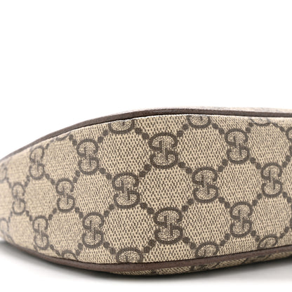 Gucci GG Supreme Monogram Textured Dollar Calfskin Web Small Ophidia GG Handbag Beige Ebony New Acero 9 of 11