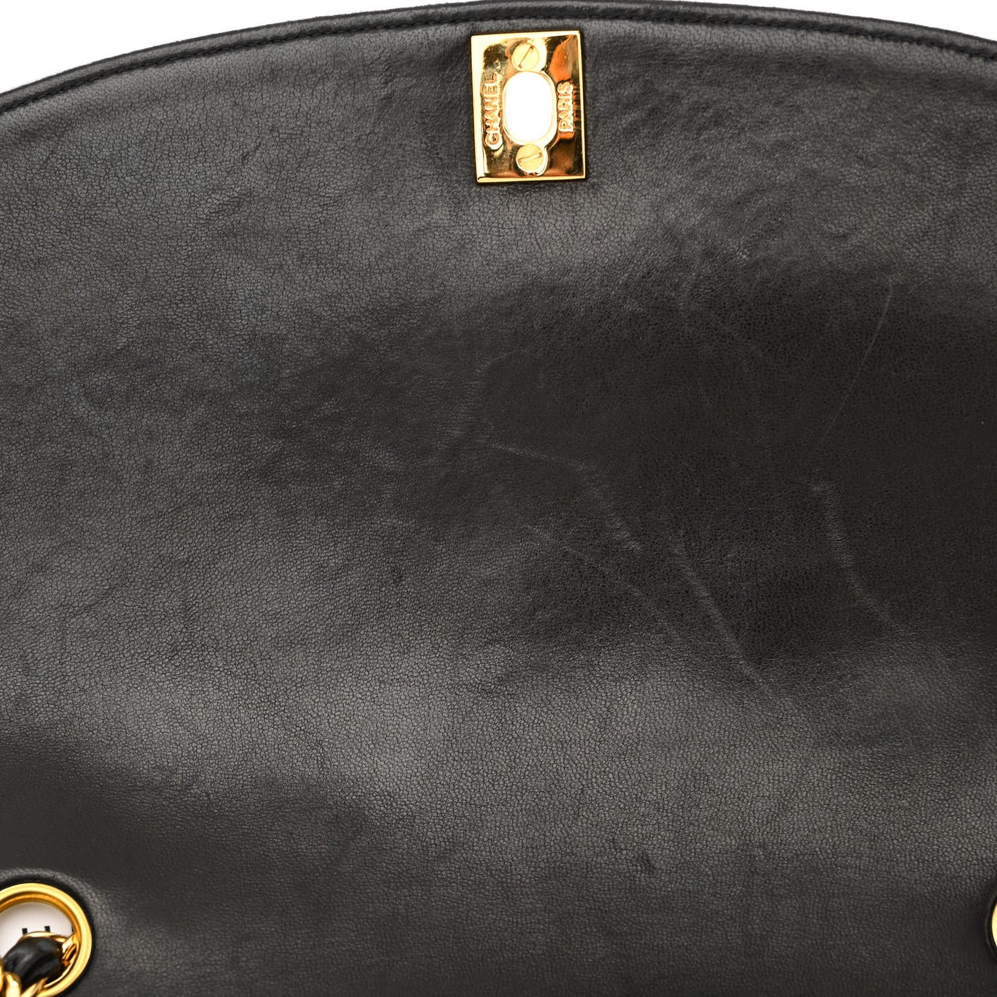 Lambskin Quilted Medium Single Flap Black