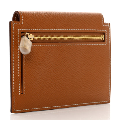 Hermes Epsom Kelly Pocket Compact Wallet Gold 3 of 7