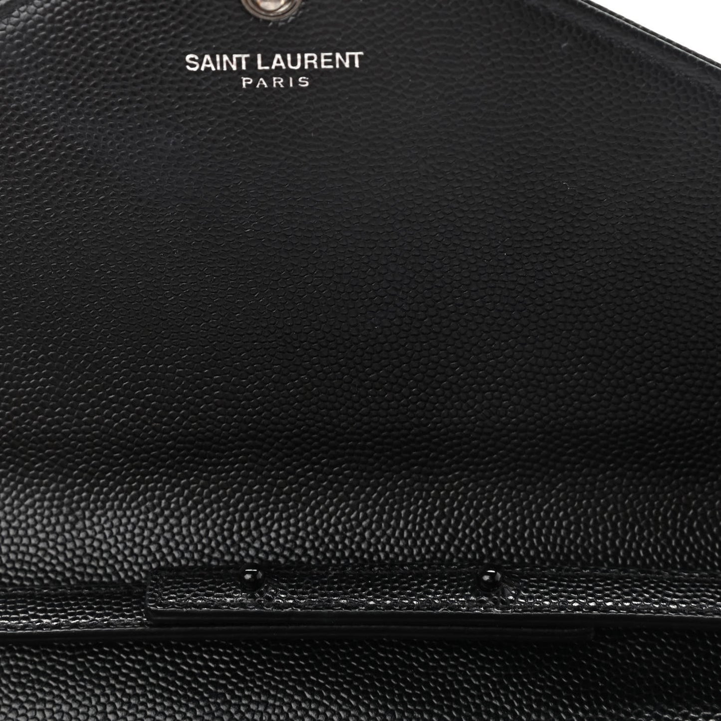 Grain De Poudre Matelasse Chevron Monogram Chain Wallet Black