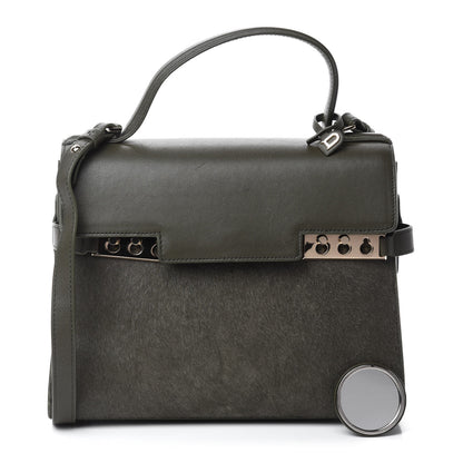 Delvaux Calf Hair MM Tempete Satchel Kaki 3 of 12