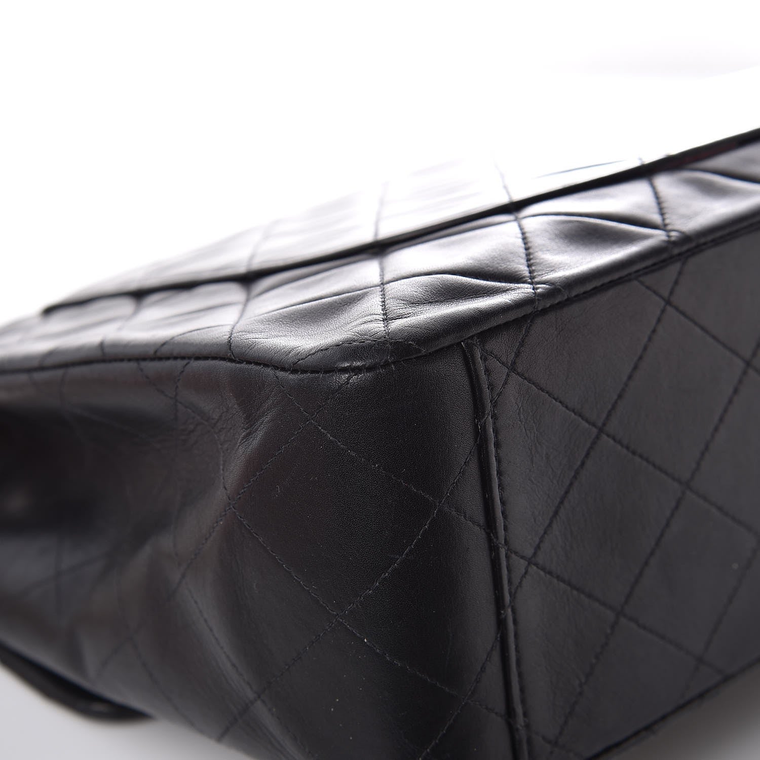 Chanel Lambskin Quilted XL Jumbo Single Flap Black 11 of 16
