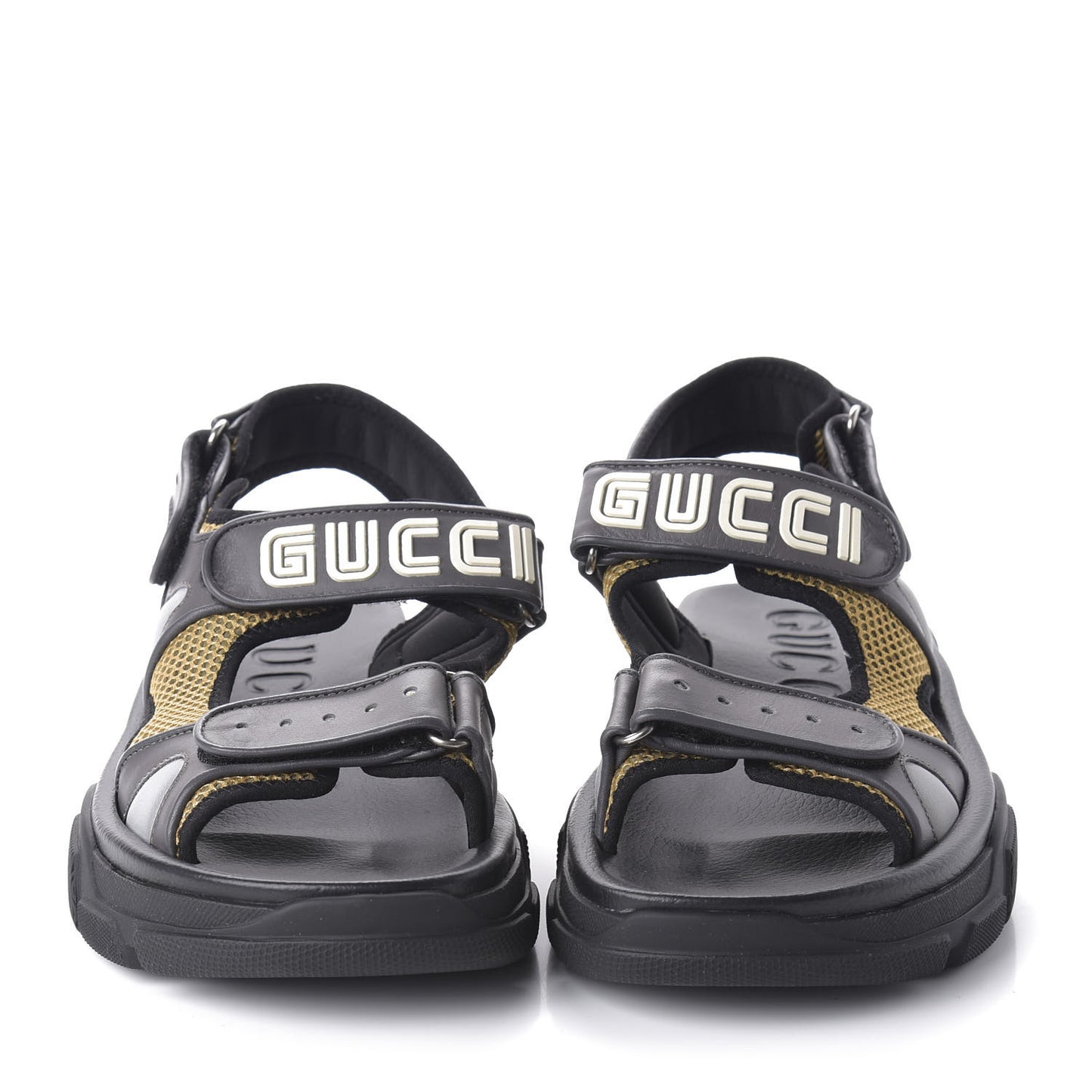 X SEGA Nappa Mesh Mens Aguru Sandals 9 Loess Black