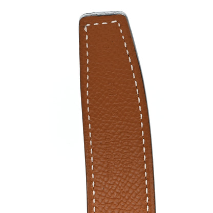 Hermes Swift Epsom 24mm Belt Strap 95 38 Black Gold 3 of 5