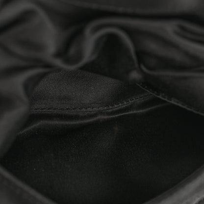 Chanel Satin Quilted Flap Clutch Black 5 of 14