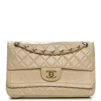 Chanel Aged Calfskin Medium Double Flap Beige 1 of 8