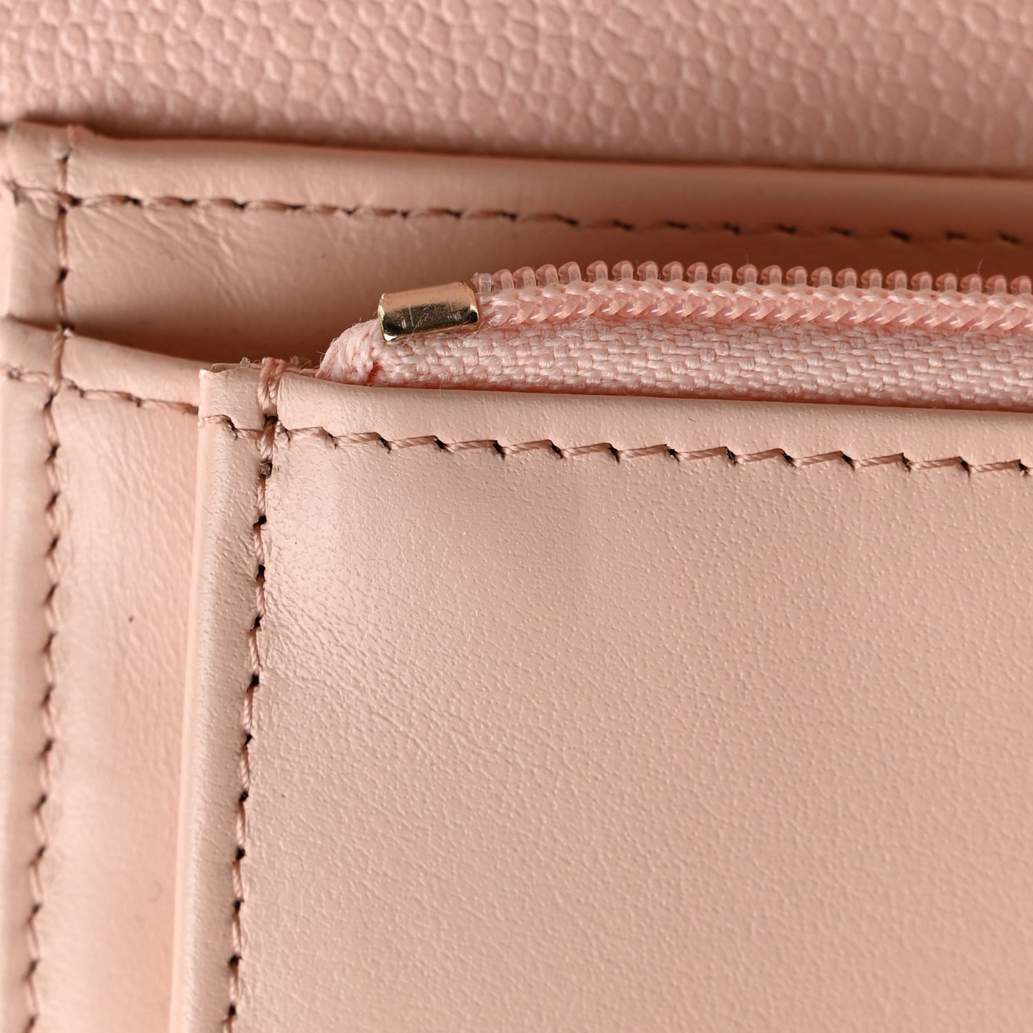 Caviar Quilted Medium Flap Wallet Light Pink