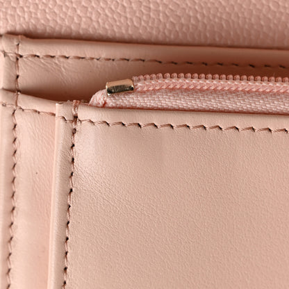 Chanel Caviar Quilted Medium Flap Wallet Light Pink 12 of 13