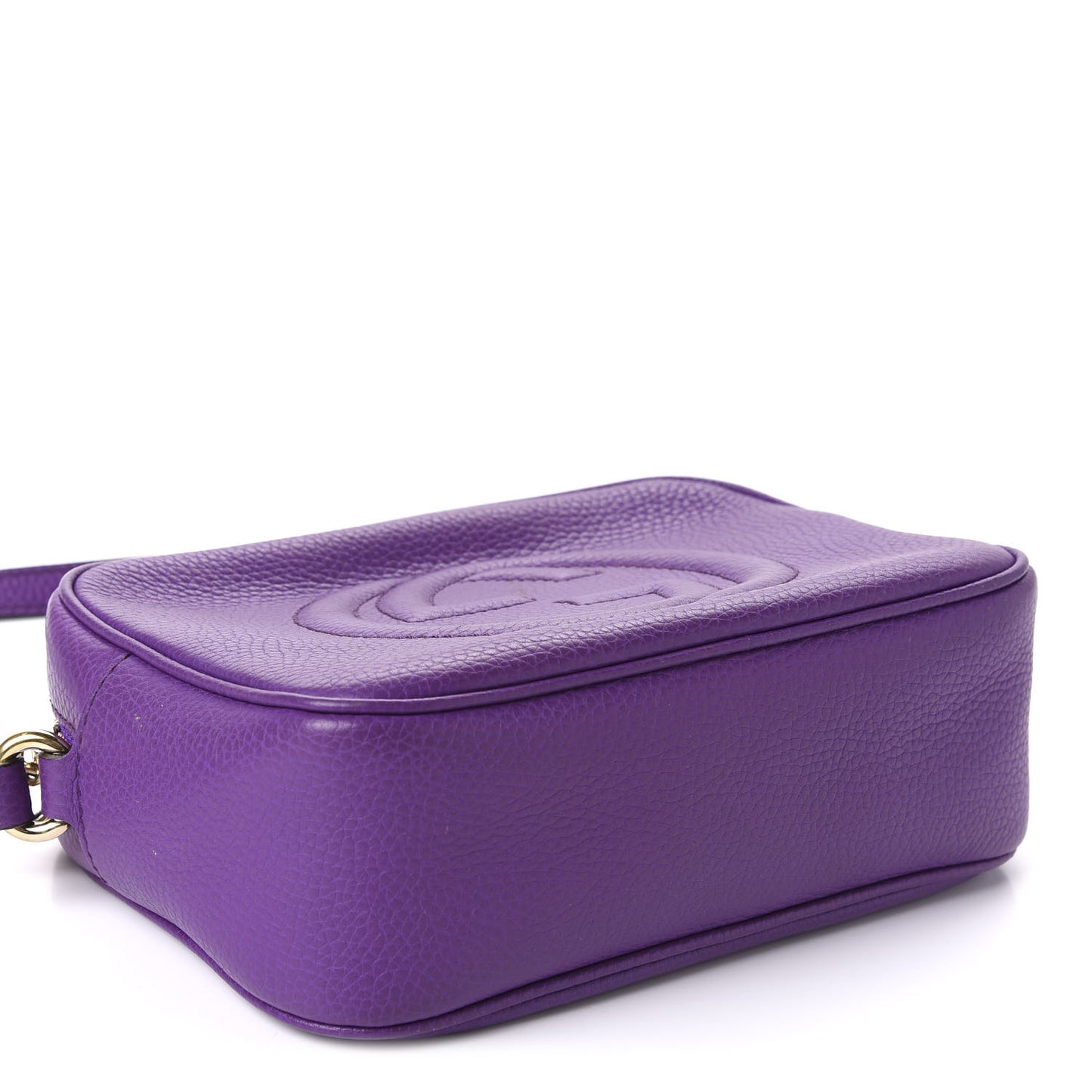 Pebbled Calfskin Small Soho Disco Bag Shine Purple