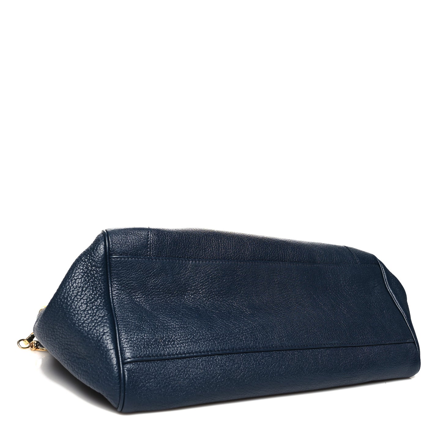 Chevre Gold Metallic Edge Hardware Velo Bleu Nuit Dark Sea