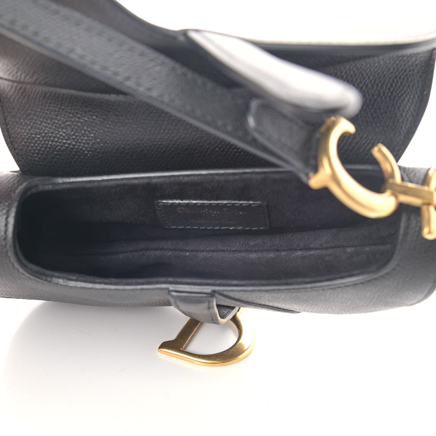 Christian Dior Calfskin Mini Saddle Bag Black 4 of 8