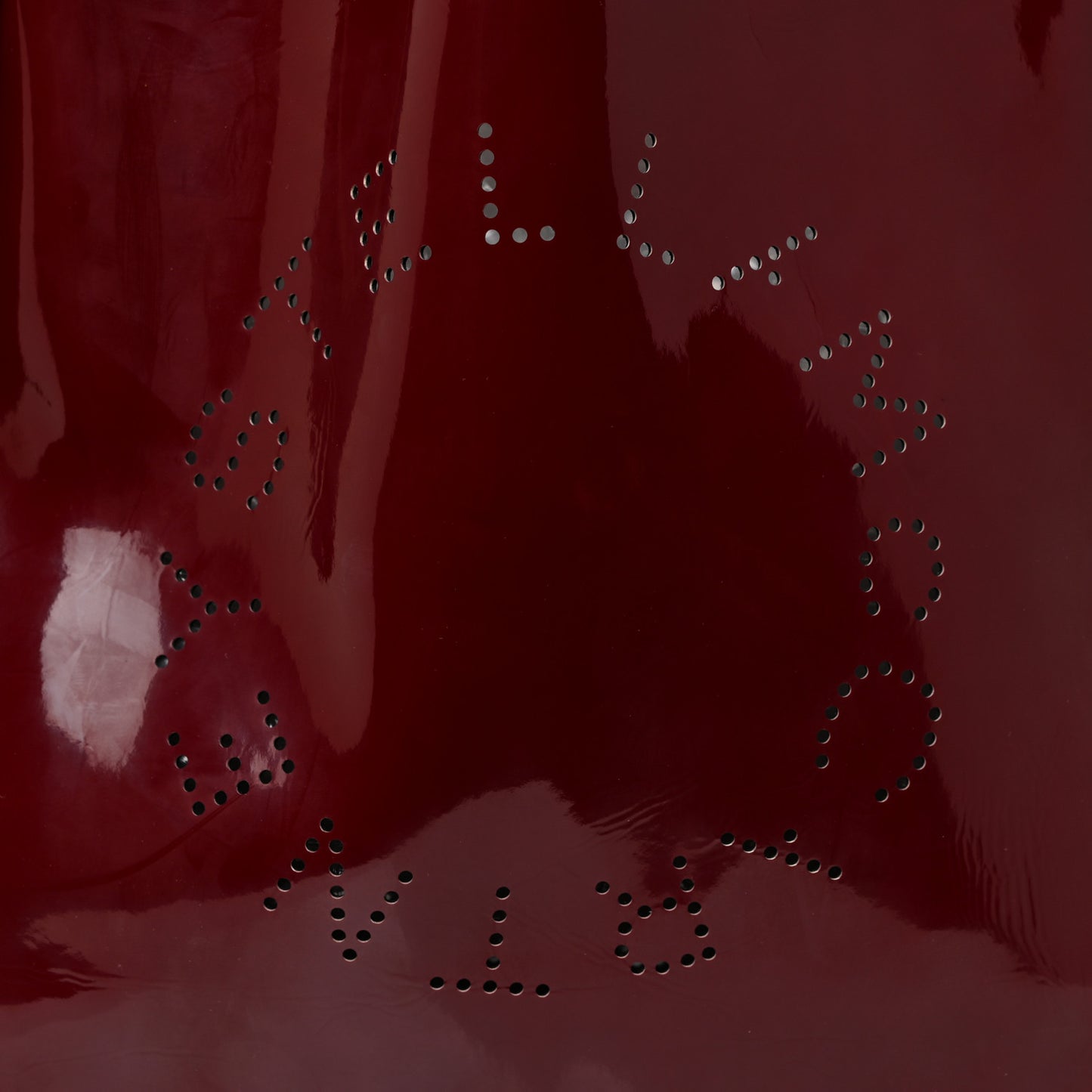 Eco Alter Patent Perforated Logo Satchel Red