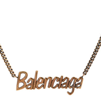Balenciaga Metal Logo Necklace M Gold 4 of 6