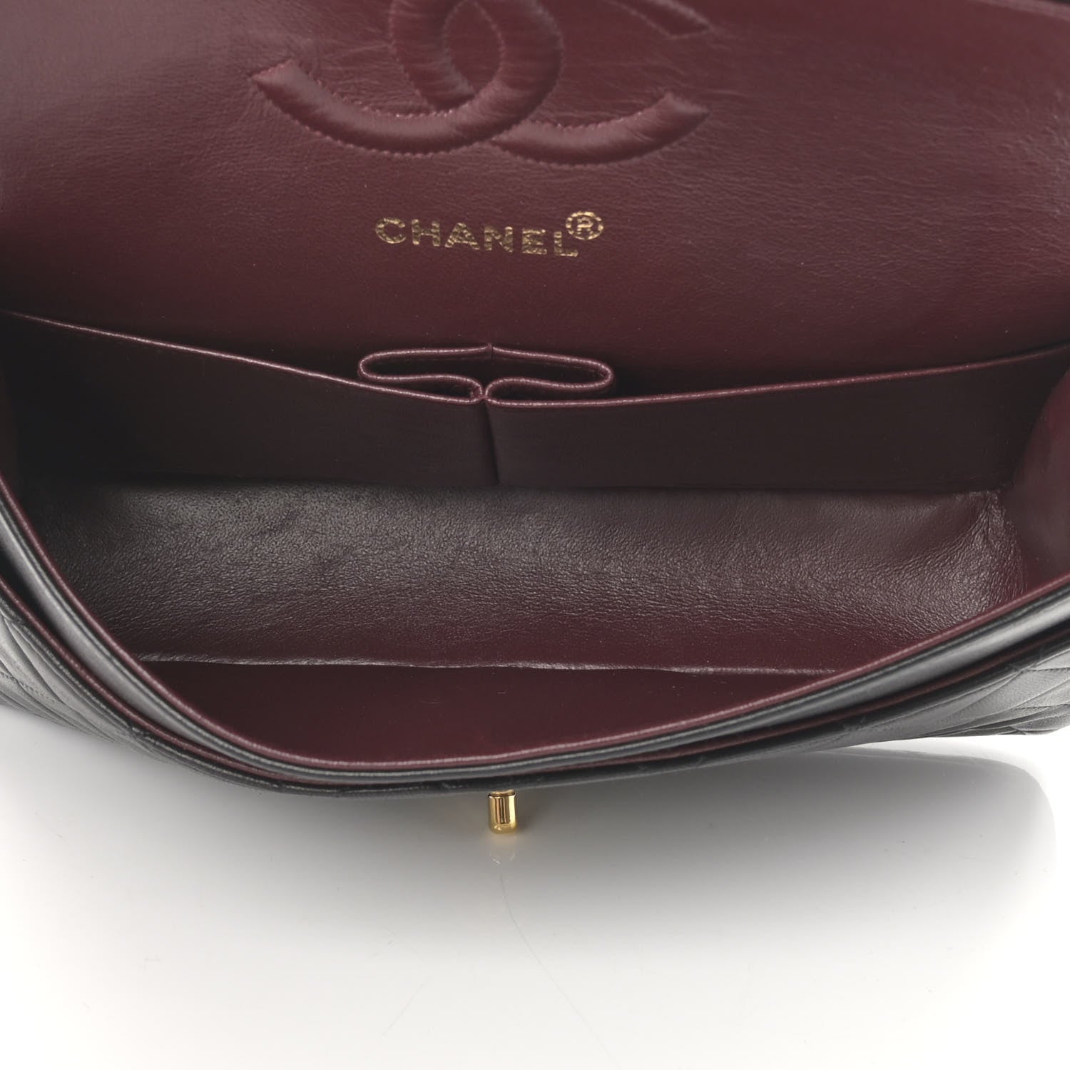 Chanel Lambskin Quilted Medium Double Flap Black 5 of 16