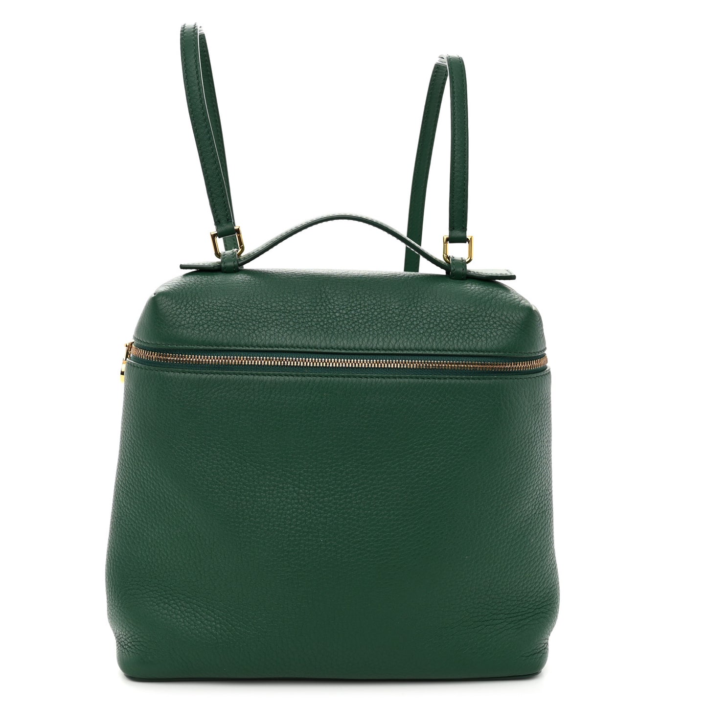 Grained Calfskin L23.5 Extra Pocket Backpack Forest Leaves