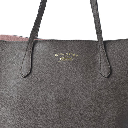 Gucci Dollar Calfskin Medium Swing Tote Grey Field Soft Pink 9 of 10