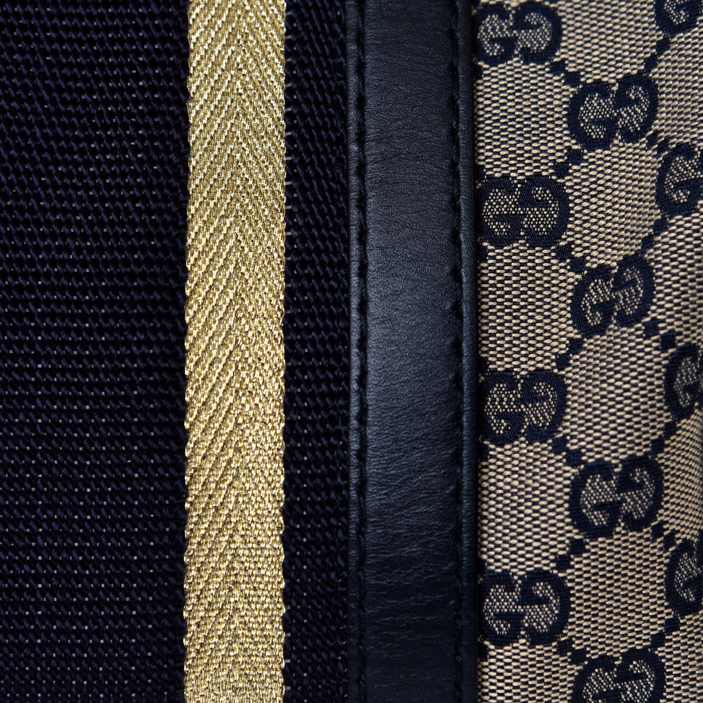 Monogram Vintage Web Small Boston Navy