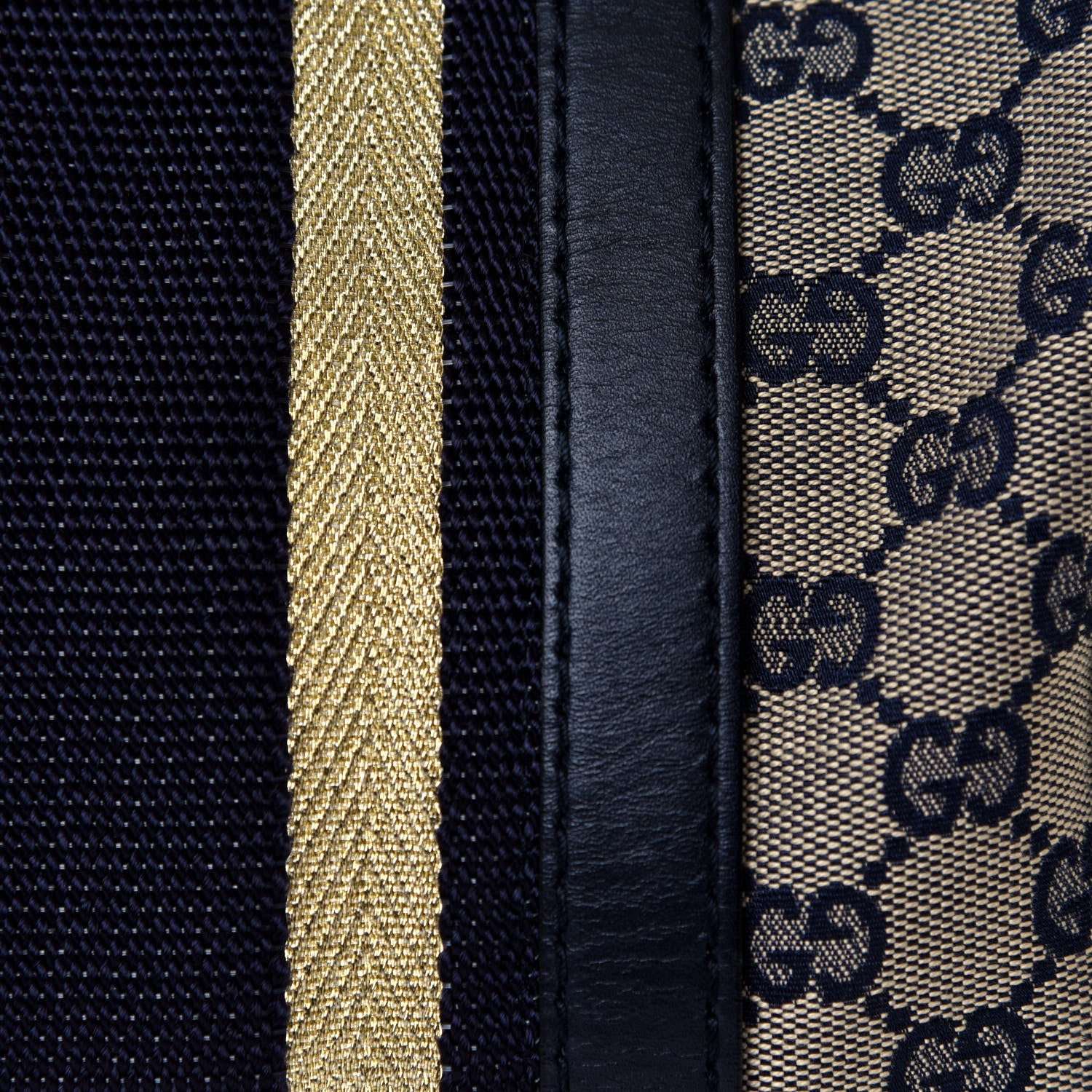 Gucci Monogram Vintage Web Small Boston Navy 17 of 18